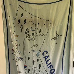Map of California Tapestry